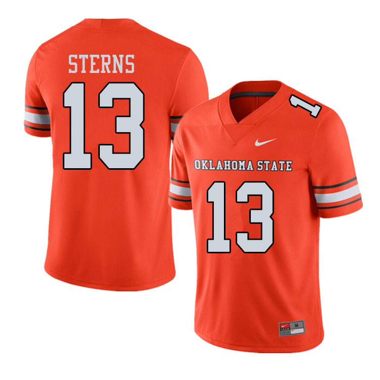 Men #13 Jordan Sterns Oklahoma State Cowboys College Football Jerseys Sale-Alternate Orange